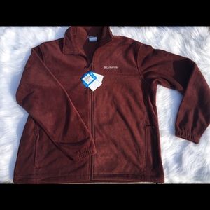 Men’s NWT XL Columbia maroon full zip fleece